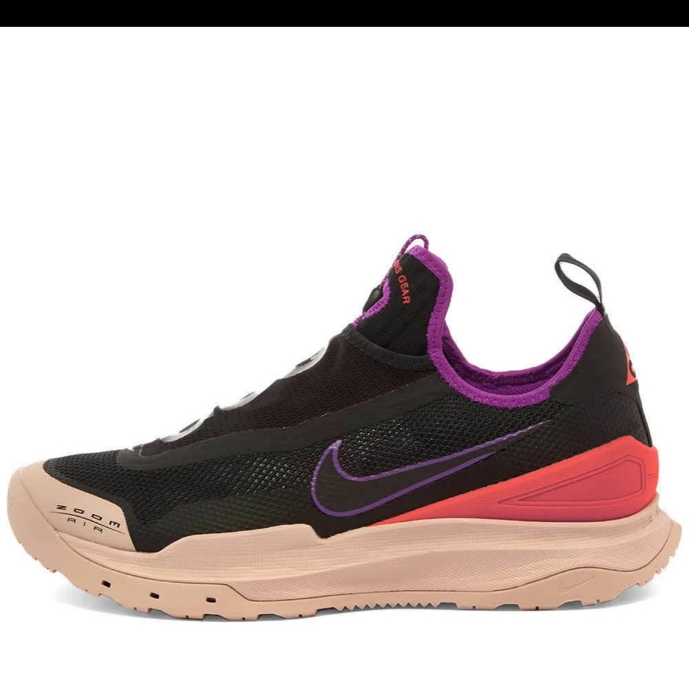 Nike Acg Zoom Air Ao Black Laser Crimson Red Purple Sz 4